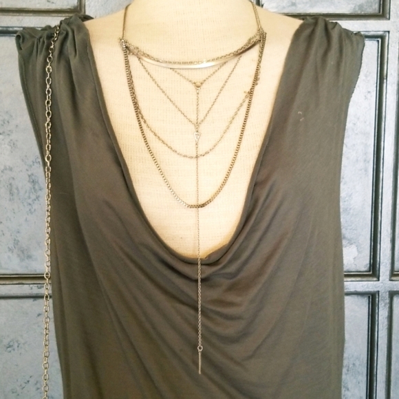 Multi-layer Silver Necklace - Picture 2 of 8